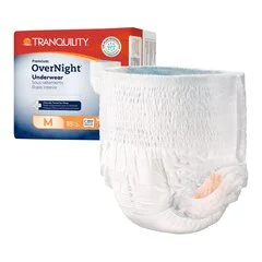 PBE Absorbent Underwear Tranquility Premium OverNight™ 34-48 Medium Blue 34 oz. Absorbency, 18EA/PK - Image 3