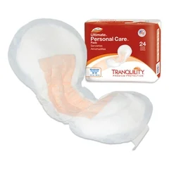 PBE Tranquility® Ultimate Bladder Control Pads 6-1/2 X 13-1/2 Inch Heavy Absorbency Polymer Core One Size Fits Most Adult Unisex Disposable - Image 2