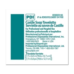 PDI Personal Wipe PDI Individual Packet Coconut Oil-Based Soap Solution, 100 EA/BX - Image 4