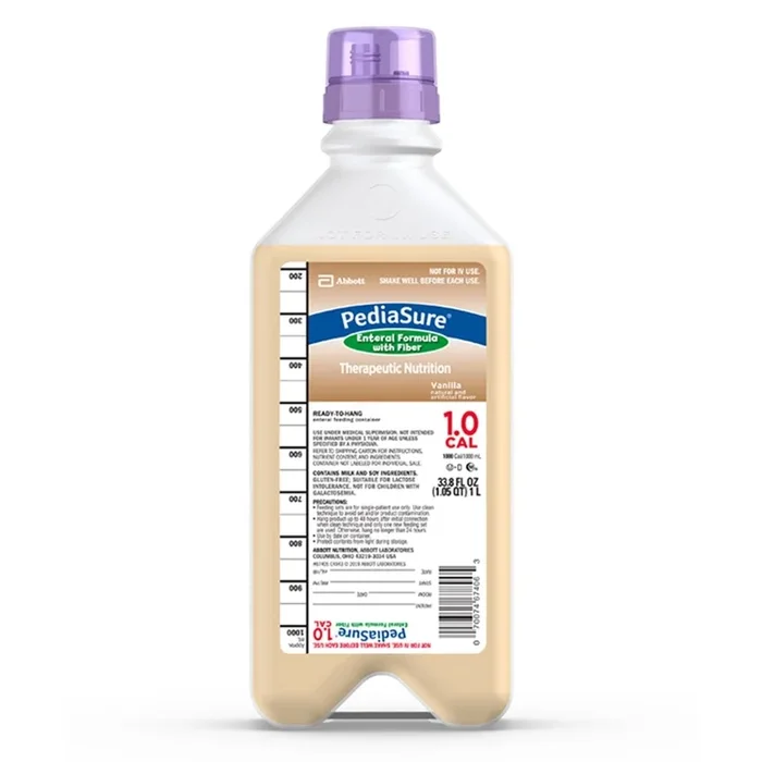 PediaSure 1.0 Cal with Fiber Ready to Hang Pediatric Tube Feeding Formula