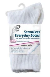 Pedifix SeamLess Diabetic Socks Calf High X-Large White Closed Toe – P795-XL