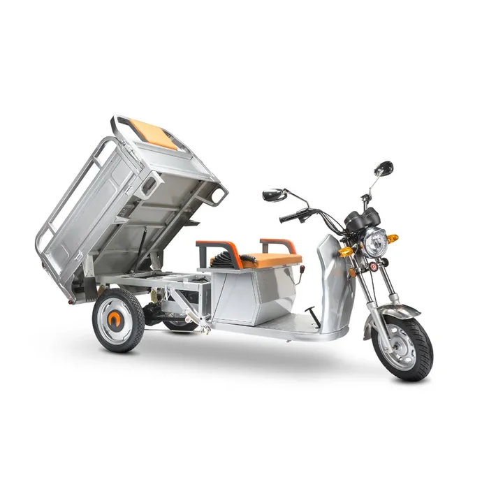 PET Electric Cargo Scooter Truck with Manual Tail Bed Lifting – 3 Wheeled