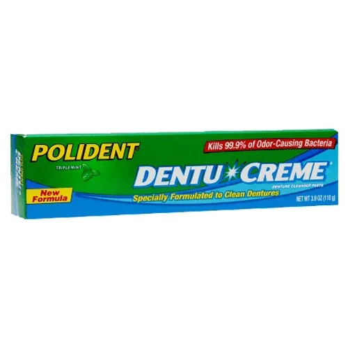 Polident Dentu-Creme Denture Cleaning Paste Triple Mint 3.9 oz