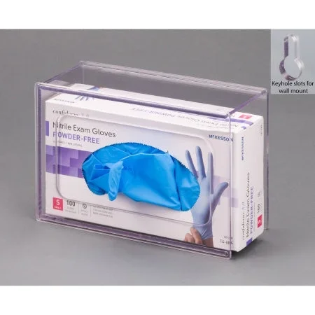Poltex Glove Box Holder Wall Mounted 1-Box Capacity Clear 9 W X 3.55 D X 5-1/2 H Inch Petg – 1GBST-W