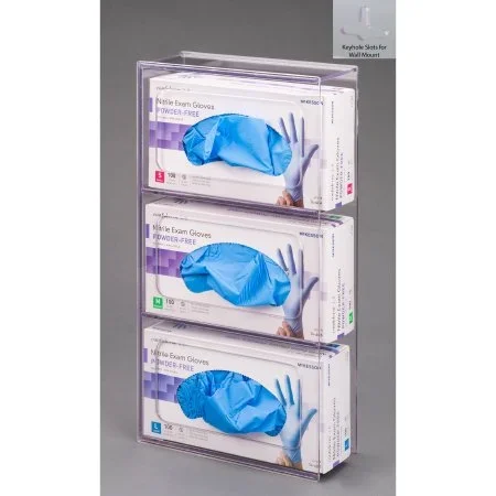 Poltex Glove Box Holder Wall Mounted 3-Box Capacity Clear 10-1/2 W X 3-1/4 D X 15 H Inch Petg – 3GBST-W