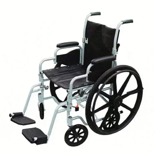 Poly-Fly High Strength, Lightweight Folding Wheelchair Transport Chair Combo
