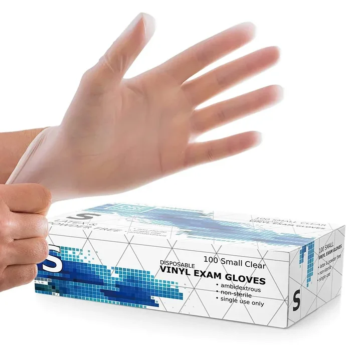 Powder Free Disposable Vinyl Gloves – Clear