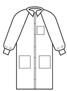 Precept Medical Products Unisex Disposable Polypropylene Lab Coat – 30 Per Case