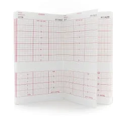 Precision Charts Burdick ECG / EEG Recording Paper Thermal 216 mm X 138 Foot Z-Fold Orange Grid – 7979