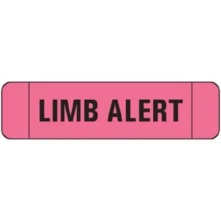 Precision Dynamics Ident-AlertTM Pre-Printed Label Advisory Label Limb Alert Pink 3/8 X 1-1/2 Inch – N-3505