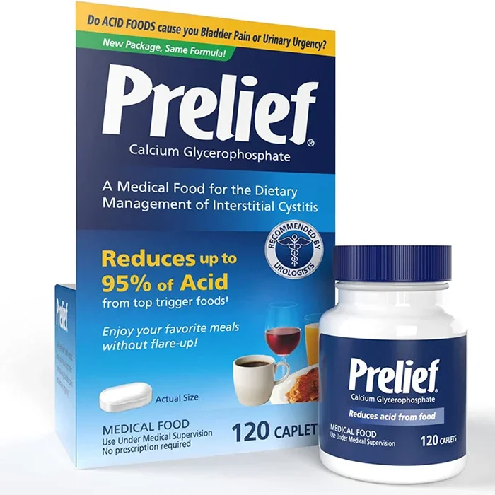 Prelief Acid Reducer Medical Food Reduce Acid From Food Up to 95%, 120 Tablets