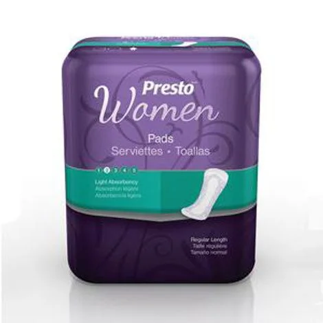 Presto Regular Light Absorbency Inontinence Pad