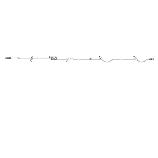 Primary Plumset, Piggyback, Backcheck Valve, 2 Clave Y-Sites, Secure Lock, 103 Inch, 50/Cs