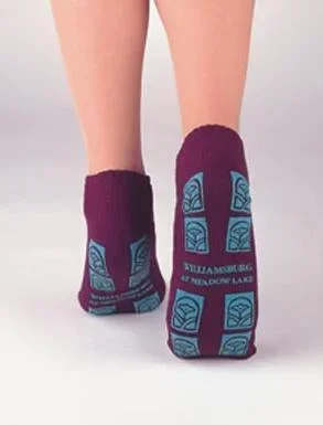 Principle Business Enterprises TredMates Slipper Socks 2 X-Large Gray / White Ankle High – 3800-2282