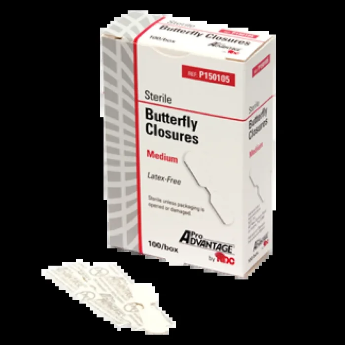 Pro Advantage Butterfly Wound Closure Bandages Medium Latex-Free
