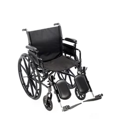 Proactive Medical Chariot III 16 K3 Wheelchair, Removable Adjustable-Height Flip-Back Desk Arms, Elevating Leg Rests, 300lb Wt-Cap., Nylon Seat, Seat Extension, Anti-Tippers