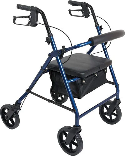 ProBasics Aluminum Rollator with 6-inch Wheels, Blue – 68-0028
