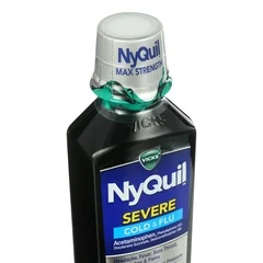 Procter & Gamble Cold and Cough Relief NyQuil® 650 mg – 20 mg – 12.5 mg- 10 mg / 30 mL Strength Liquid 12 oz. - Image 3