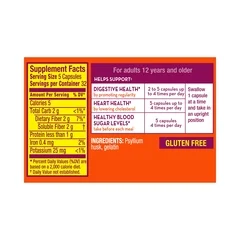 Procter & Gamble Fiber Supplement Metamucil® Capsule 160 per Bottle 0.52 Gram Strength Potassium / Psyllium Husk - Image 3