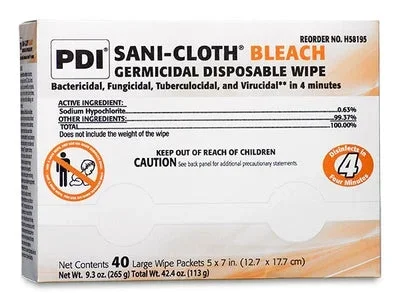 Professional Disposables Surface Disinfectant Sani-Cloth Cleaner Bleach Liquid Wipe