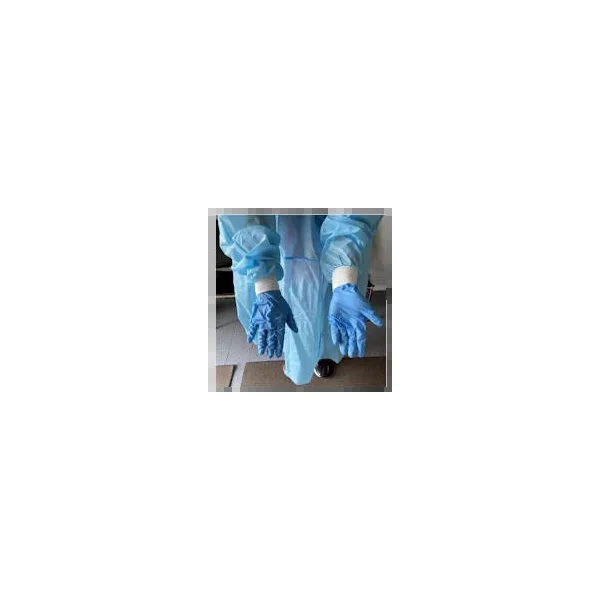 Protective Disposable Isolation Gown with Wrist Cuffs, 10/pack