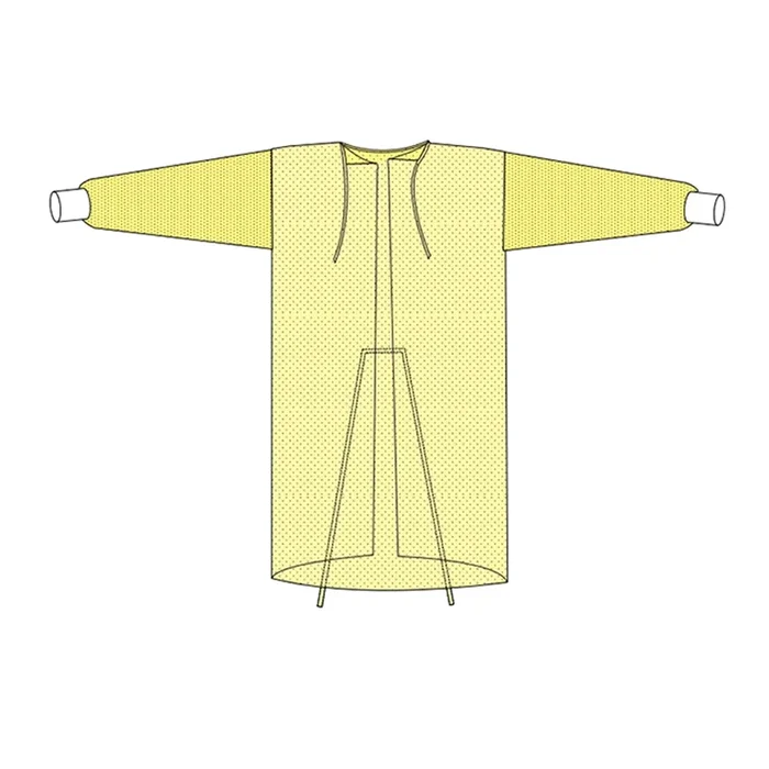 Protective Procedure Gown Large Yellow Nonsterile Not Rated Disposable