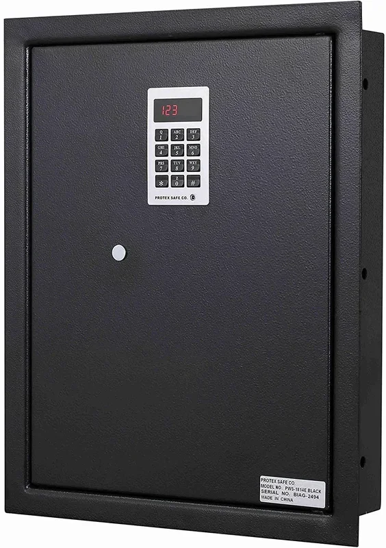 Protex Electronic Keypad Wall Safe – 2 Removable Shelves and Velvet lining
