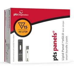 PTS Diagnostics Rapid Diagnostic Test Kit CardioChek® Plus Lipid + eGLU Smart Bundle Total Cholesterol / HDL / LDL / Triglycerides / Calcium / Glucose Whole Blood Sample CLIA Waived 30 Tests