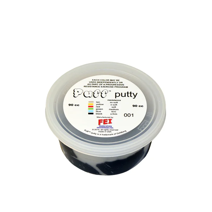 Puff LiTE Exercise Putty – x-firm – black – 90cc