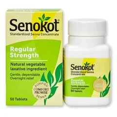 Purdue Pharma Laxative Senokot® Tablet 50 per Bottle 8.6 mg Strength Sennosides