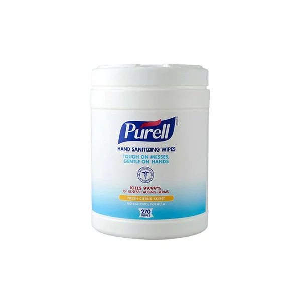 Purell Hand Sanitizing Wipes, Eco-Fit Canister – 270 Count, Case of 6
