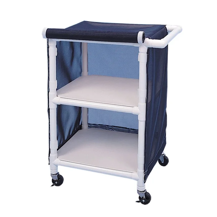 PVC Linen Carts Linen Cart, 29.5″W x 58.25″H x 21.5″D, Mauve – 933757/MAUVE/NA