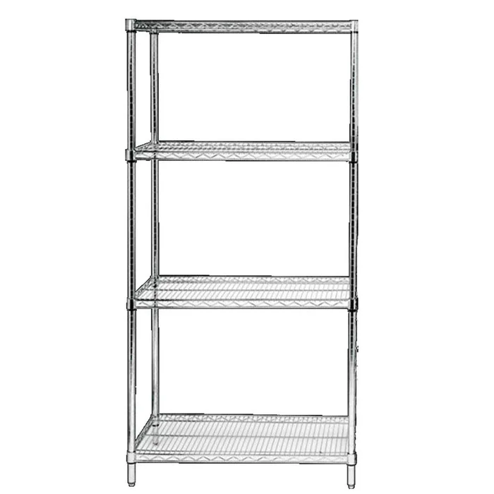 Quantum Chrome Wire Starter Shelving Unit Chrome Wire Starter Shelving Unit, 63x24x36 – 936893