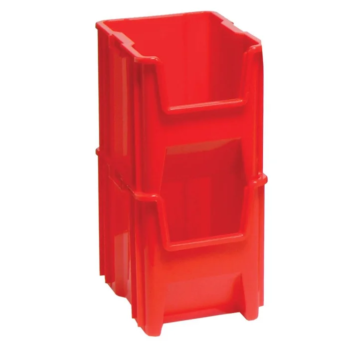 Quantum Giant Stack Containers Reg. Bin, 19-7/8″W x 15-1/4″H x 12-7/16″D, Red, 3/cs – 925125/RED/NA