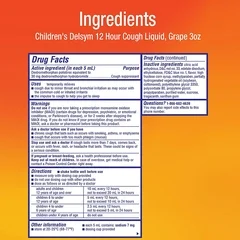Reckitt Benckiser Children’s Cold and Cough Relief Delsym® 30 mg / 5 mL Strength Liquid 3 oz. - Image 2