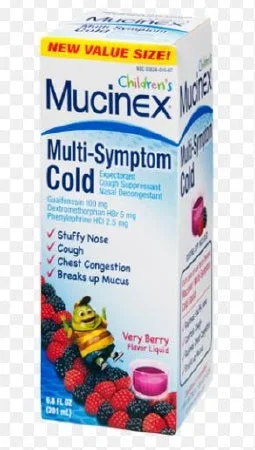 Reckitt Benckiser Mucinex Children’s Cold and Cough Relief 2.5 mg – 5 mg / 5 mL Strength Liquid 6.8 oz – 63824028267
