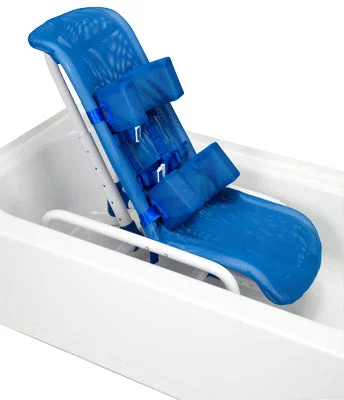 Reclining bath chair with safety harness, small to 100 lb. – 45-2200
