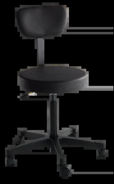 Reliance Medical Products 5300 Series Exam Stool Backrest Pneumatic Height Adjustment 5 Casters – 5356
