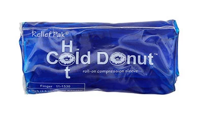 Relief Pak Cold n’ Hot Donut Compression Sleeve – finger (for up to 1″ circumference) – 11-1530