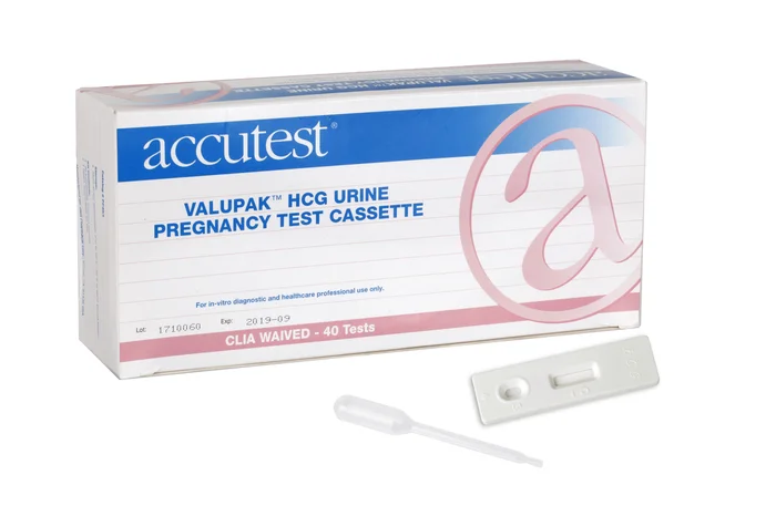 Reproductive Health Test Kit Accutest ValuPak hCG Pregnancy Test 40 Tests CLIA Waived