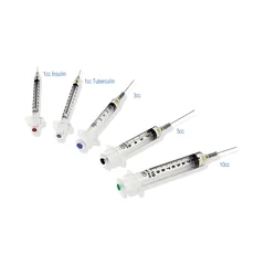 Retractable Technologies Syringe with Hypodermic Needle VanishPoint 5 mL 22 Gauge 1 Inch Attached Needle Retractable Needle