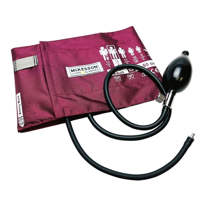 Reusable Blood Pressure Cuff and Bulb McKesson LUMEON™ 34 to 50 cm Arm Nylon Cuff Large Adult Cuff