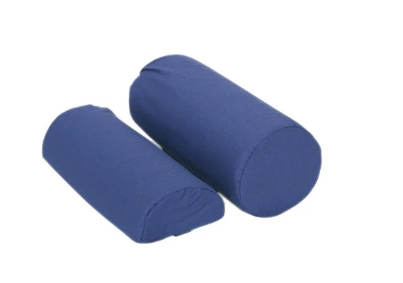 Roll Pillow – Full Round, with removable navy blue cotton/poly cover, 10.75″ x 4.75″ – 50-1217