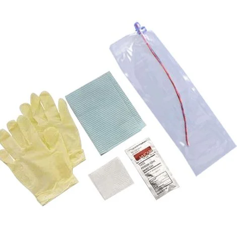 Rusch MMG Closed System Red Rubber Intermittent Catheter Kit – Coude Tip