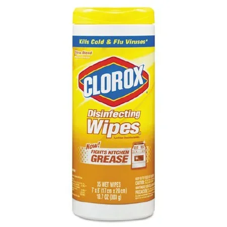 Saalfeld Redistribution Clorox Surface Disinfectant Premoistened Wipe 35 Count Canister Disposable Lemon Scent – 1594