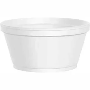 Saalfeld Redistribution Food Container 3.0 X 4.2 Inch Diameter, 2.1 Inch Height Squat Foam White 8 oz – 8SJ20