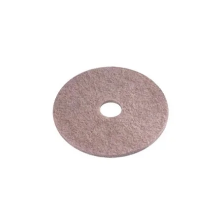Saalfeld Redistribution Porko Natural Hard Floor Burnishing Pad 20 Inch Brown / Gray Polyester / Natural Fiber – 401720