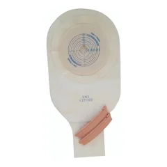 Safe N Simple Ostomy Pouch Safe n’ Simple One-Piece System 12 Inch Length Drainable Flat, Trim to Fit, 10 EA/BX
