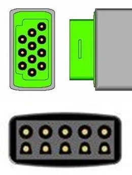 Sage Services Group Sage Services ECG Trunk Cable 11-Pin Connector Monitor Side, 5 Lead, 3.0m – T02-05-36