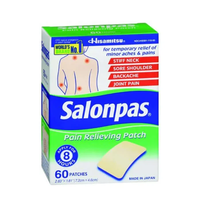 Salonpas Topical Pain Relief Patch 3.1% – 6% – 10% Strength